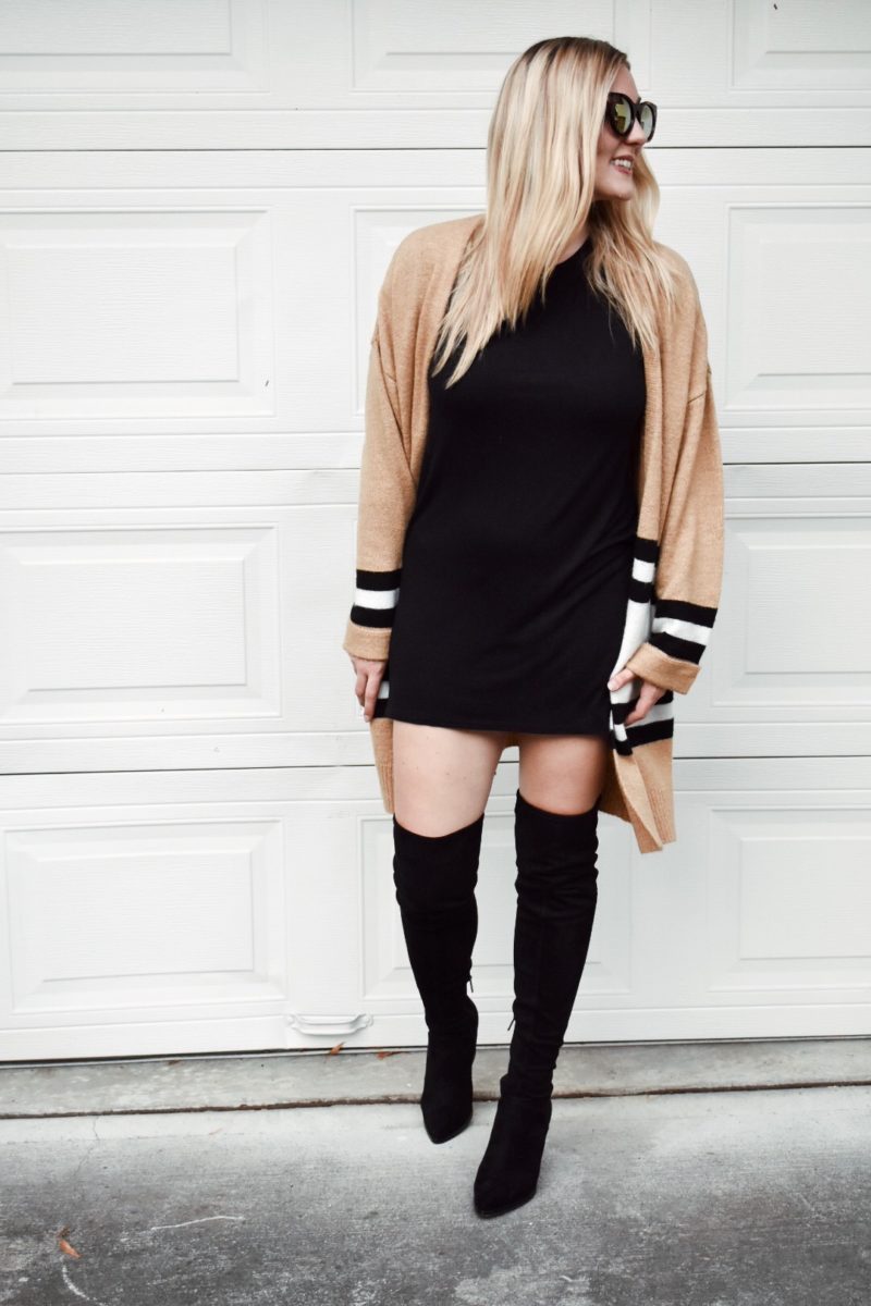 How to style the dress you need this fall: Black T Shirt Dress